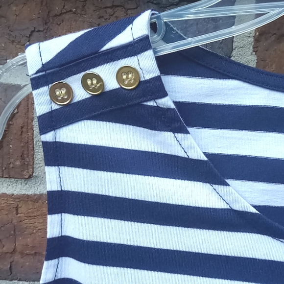 Passports Navy Blue & White Striped Tank Top - Picture 3 of 7